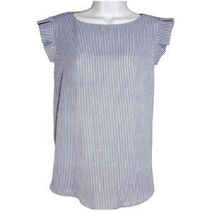 Seersucker Sleeveless Top Size M